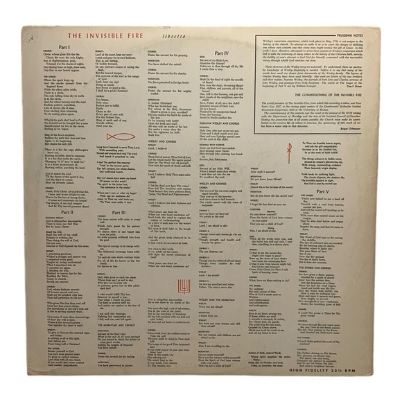 LP Cecil Effinger, Tom F. Driver - The Invisible Fire Vinyl Record - Picture 2 of 2